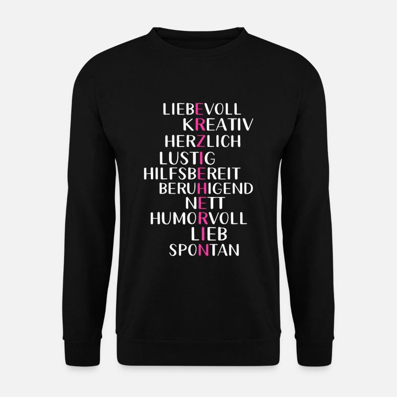 Erzieherin Kindergarten und Erziehung - Unisex Pullover - Schwarz