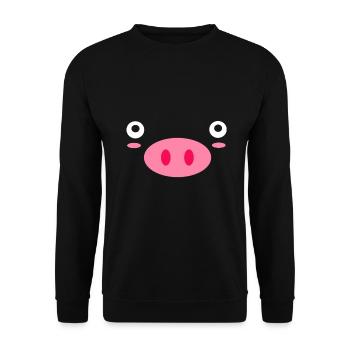 Schneinchen visage cochon doux - Sweat-shirt Unisexe - noir - Devant - Alina (178cm) & Michal (187cm)
