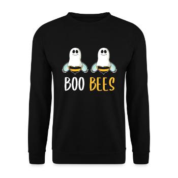 Boo Bees ghost bees - Unisex Sweatshirt - black - Front - Alina (178cm) & Michal (187cm)