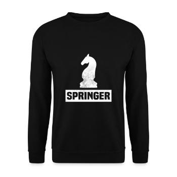 Springer piqué - Sweat-shirt Unisexe - noir - Devant - Alina (178cm) & Michal (187cm)