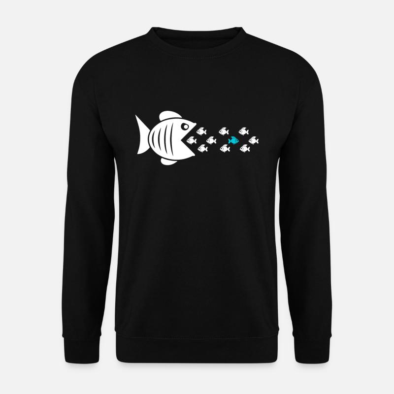 Gegen den Strom schwimmen - Unisex Pullover - Schwarz