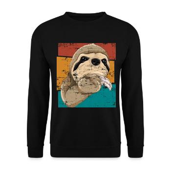 Zoo animal cadeau paresseux - Sweat-shirt Unisexe - noir - Devant - Alina (178cm) & Michal (187cm)