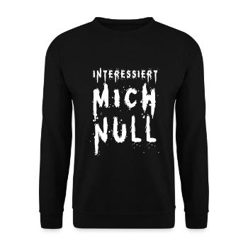 Interessiert mich null - Unisex Pullover - Schwarz - Vorne - Alina (178cm) & Michal (187cm)
