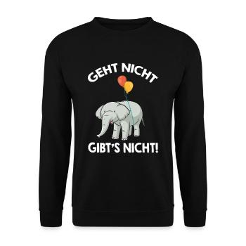 Geht nicht gibts nicht - Unisex Pullover - Schwarz - Vorne - Alina (178cm) & Michal (187cm)
