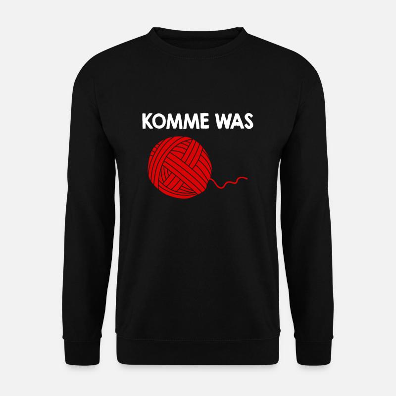 Komme was Wolle - Unisex Pullover - Schwarz