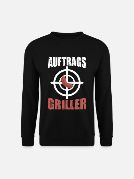 Auftragsgriller Fleisch und Wurst grillen mit - Unisex Pullover - Schwarz