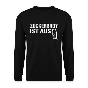 Zuckerbrot ist aus schwarzer Humor, die gute Zeit - Unisex Pullover - Schwarz - Vorne - Alina (178cm) & Michal (187cm)