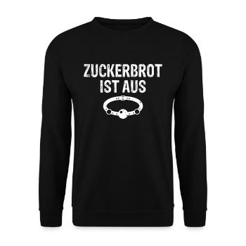 Zuckerbrot ist aus schwarzer Humor, die gute Zeit - Unisex Pullover - Schwarz - Vorne - Alina (178cm) & Michal (187cm)