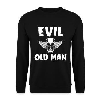 Evil old man The Evil Old Man Skull - Unisex Sweatshirt - black - Front - Alina (178cm) & Michal (187cm)
