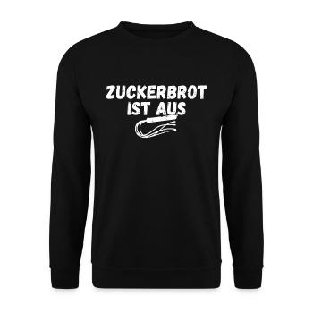 Zuckerbrot ist aus schwarzer Humor, die gute Zeit - Unisex Pullover - Schwarz - Vorne - Alina (178cm) & Michal (187cm)