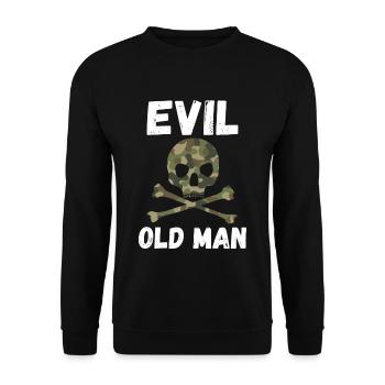 Evil old man The Evil Old Man Skull - Unisex Sweatshirt - black - Front - Alina (178cm) & Michal (187cm)