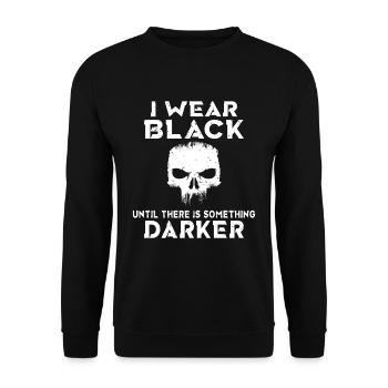 Je porte du noir jusqu’à ce qu’il y ait quelque chose de plus sombre - Sweat-shirt Unisexe - noir - Devant - Alina (178cm) & Michal (187cm)