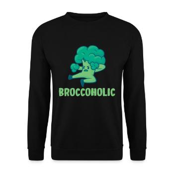 Broccoholic Légumes Végétariens Végétariens et Gesu - Sweat-shirt Unisexe - noir - Devant - Alina (178cm) & Michal (187cm)