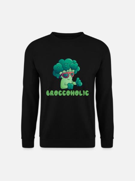 Broccoholic Vegan Vegetarian and Veggie - Unisex Sweatshirt - black