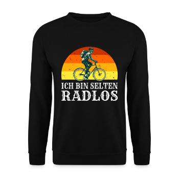 I'm rarely a cyclist funny cyclist - Unisex Sweatshirt - black - Front - Alina (178cm) & Michal (187cm)