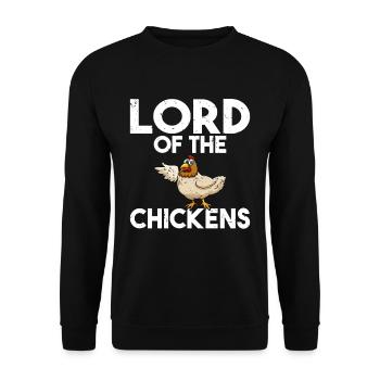 Seigneur des Poulets Éleveur de Poulet Poulet Landwir - Sweat-shirt Unisexe - noir - Devant - Alina (178cm) & Michal (187cm)