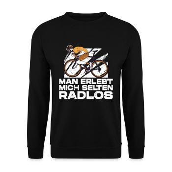 Vous m’avez rarement fait du vélo à vélo - Sweat-shirt Unisexe - noir - Devant - Alina (178cm) & Michal (187cm)