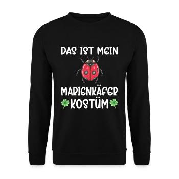 Das ist mein Marienkäfer Kostüm Karneval und Fastn - Unisex Pullover - Schwarz - Vorne - Alina (178cm) & Michal (187cm)