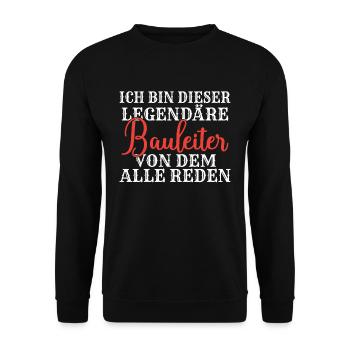 Ich bin dieser legendäre von dem alle reden - Unisex Pullover - Schwarz - Vorne - Alina (178cm) & Michal (187cm)