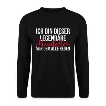 Ich bin dieser legendäre von dem alle reden - Unisex Pullover - Schwarz - Vorne - Alina (178cm) & Michal (187cm)
