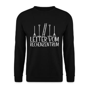 Lustiges Leiter vom Rechenzentrum Gartenarbeit Frü - Unisex Pullover - Schwarz - Vorne - Alina (178cm) & Michal (187cm)