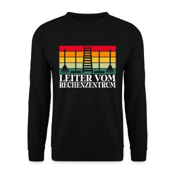 Lustiges Leiter vom Rechenzentrum Gartenarbeit Frü - Unisex Pullover - Schwarz - Vorne - Alina (178cm) & Michal (187cm)