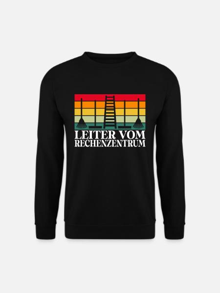 Lustiges Leiter vom Rechenzentrum Gartenarbeit Frü - Unisex Pullover - Schwarz
