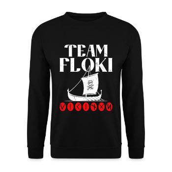 Team Floki of shipbuilders - Unisex Sweatshirt - black - Front - Alina (178cm) & Michal (187cm)