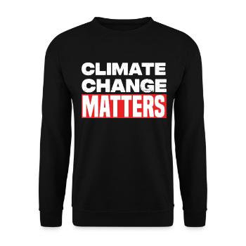 Climate Change Matters - Unisex Sweatshirt - black - Front - Alina (178cm) & Michal (187cm)