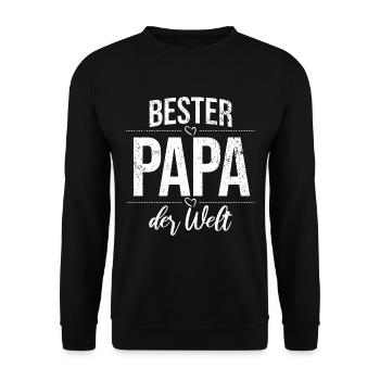 Meilleur papa du monde - Vintage blanc - Sweat-shirt Unisexe - noir - Devant - Alina (178cm) & Michal (187cm)
