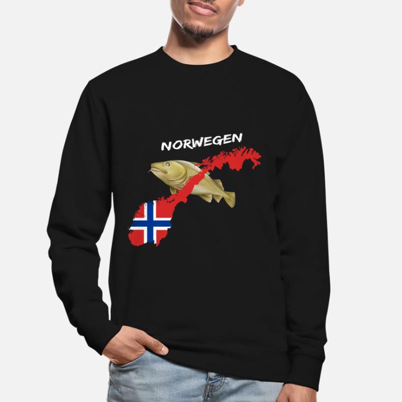 norway cod card cod hunter gift Unisex Sweatshirt