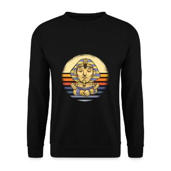 Sphynx Yoga Yogi Chakra Tshirt Namaste Guru Spiri - Sweat-shirt Unisexe - noir - Devant - Alina (178cm) & Michal (187cm)