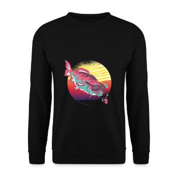 Gib mir Boilies keiner ... Angeln Carp Geschenk - Unisex Pullover - Schwarz - Vorne - Alina (178cm) & Michal (187cm)