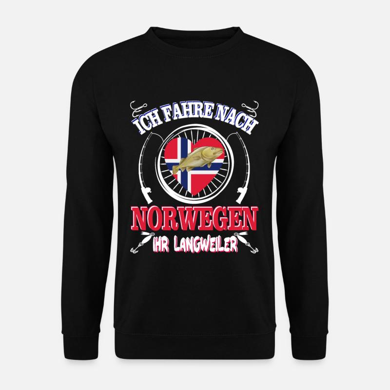 Cooler Spruch "Ich fahre nach Norwegen" Geschenk - Unisex Pullover - Schwarz