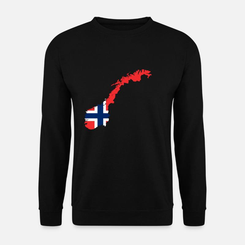 Norwegen Tour Geschenk flagge - Unisex Pullover - Schwarz