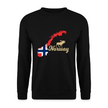 Drapeau de la Norvège cadeau d'orange ange - Sweat-shirt Unisexe - noir - Devant - Alina (178cm) & Michal (187cm)