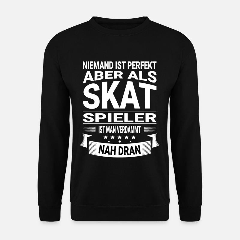 Skat Kartenspiel Design für einen Skatspieler - Unisex Pullover - Schwarz