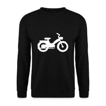 Moped Mopeds Mofa Roller Zweirad Mokick Biker - Sweat-shirt Unisexe - noir - Devant - Alina (178cm) & Michal (187cm)