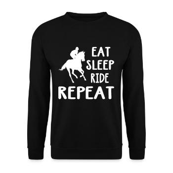 Horse fan girl for the horse to ride for the - Unisex Sweatshirt - black - Front - Alina (178cm) & Michal (187cm)