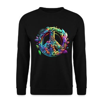 Symbole de paix, signe de paix, paix, liberté - Sweat-shirt Unisexe - noir - Devant - Alina (178cm) & Michal (187cm)