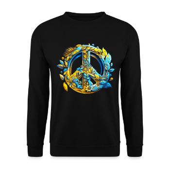 Symbole de paix, Ukraine, signe de paix, paix - Sweat-shirt Unisexe - noir - Devant - Alina (178cm) & Michal (187cm)