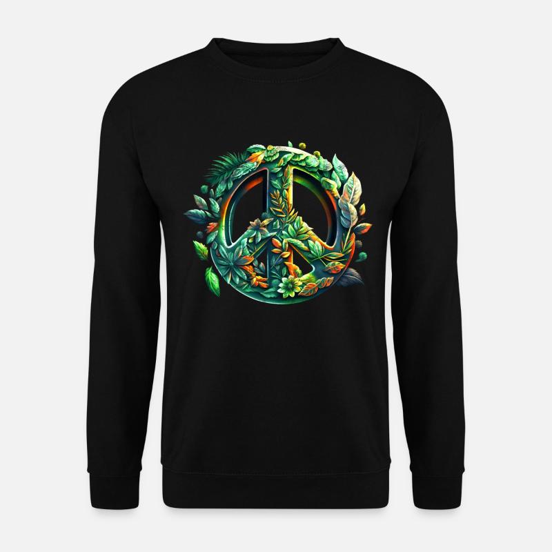 Friedenszeichen, Frieden, Peace Symbol, Save earth - Unisex Pullover - Schwarz