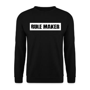 Rule maker - Unisex Sweatshirt - black - Front - Alina (178cm) & Michal (187cm)