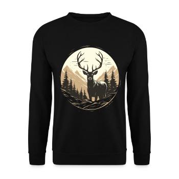 Prêt pour la saison de chasse Chasse au chevreuil pour les chasseurs - Sweat-shirt Unisexe - noir - Devant - Alina (178cm) & Michal (187cm)