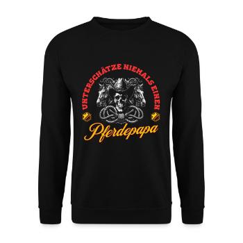 Underestimated horse dad - Unisex Sweatshirt - black - Front - Alina (178cm) & Michal (187cm)