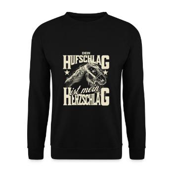 Your hoof beat - Unisex Sweatshirt - black - Front - Alina (178cm) & Michal (187cm)