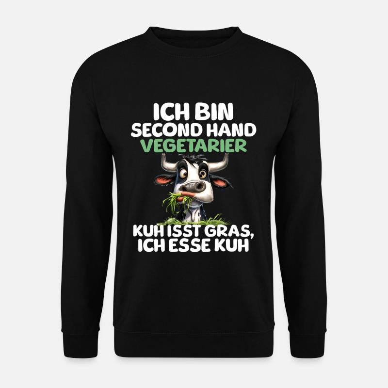 Second Hand Vegetarian - Unisex Sweatshirt - black