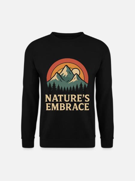 Closeness to nature Mountains Sunset - Unisex Sweatshirt - black