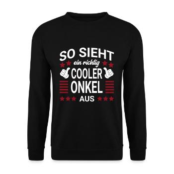 Cool Uncle Style - Unisex Sweatshirt - black - Front - Alina (178cm) & Michal (187cm)
