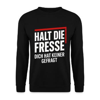 Tais-toi – Personne ne t’a demandé - Sweat-shirt Unisexe - noir - Devant - Alina (178cm) & Michal (187cm)